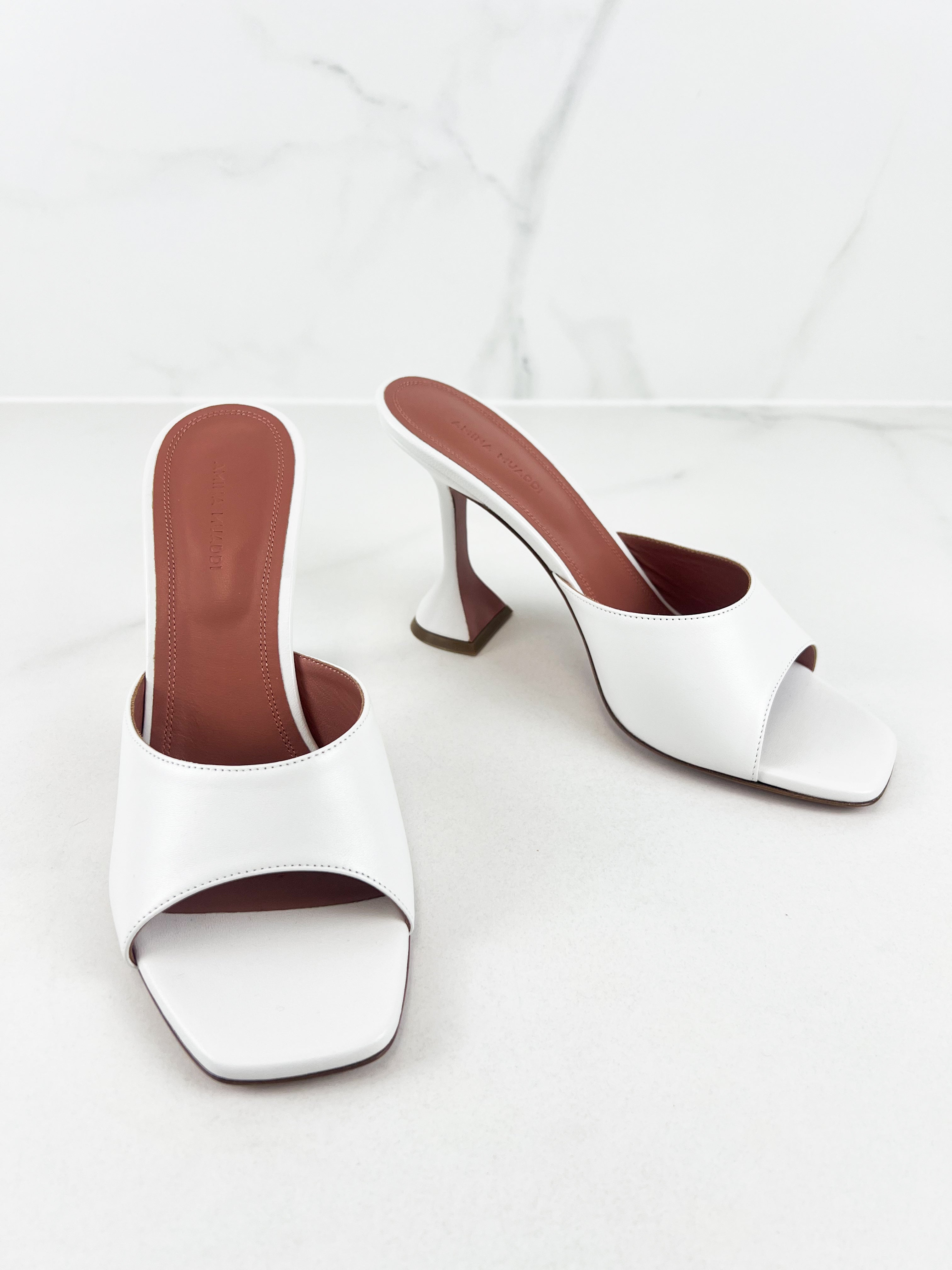 Amina Muaddi Lupita Slipper in White Size 40