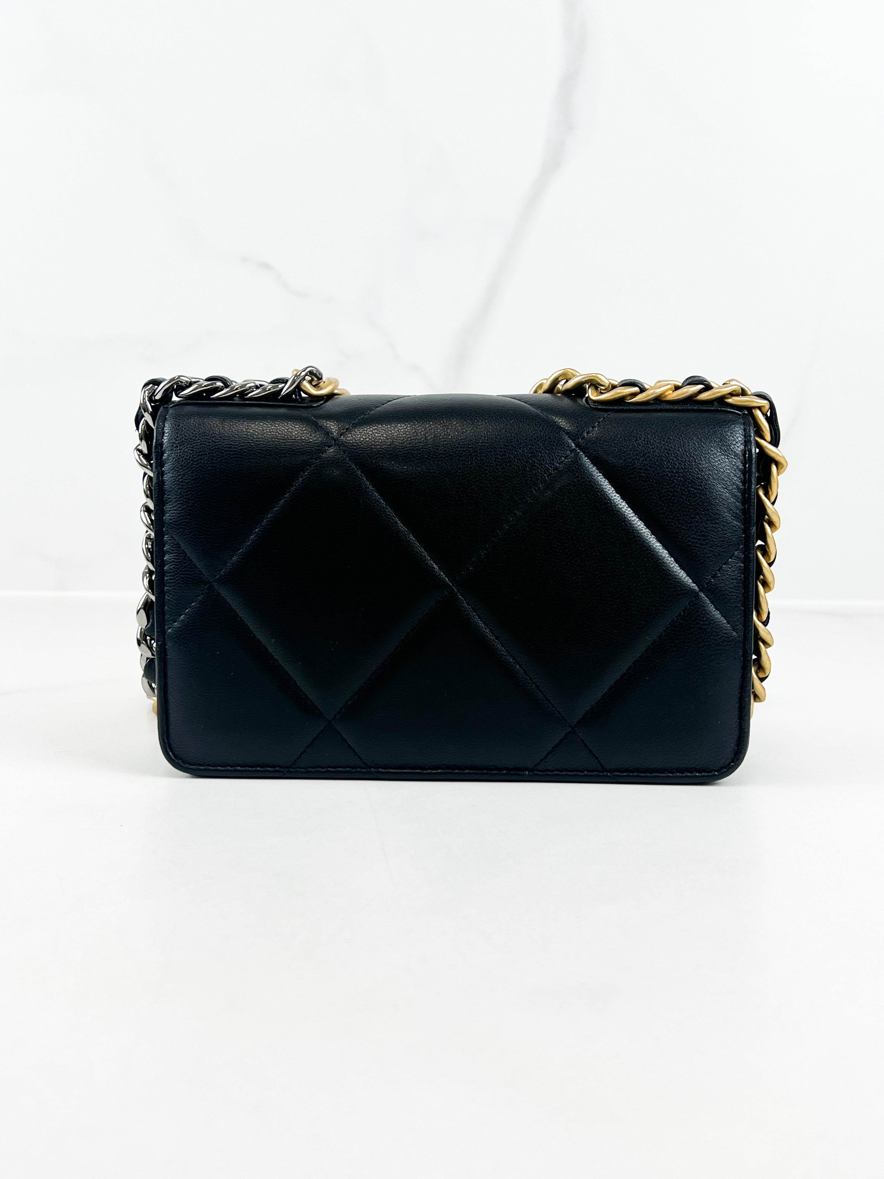 Chanel 19 Wallet on Chain WOC in Lambskin Leather