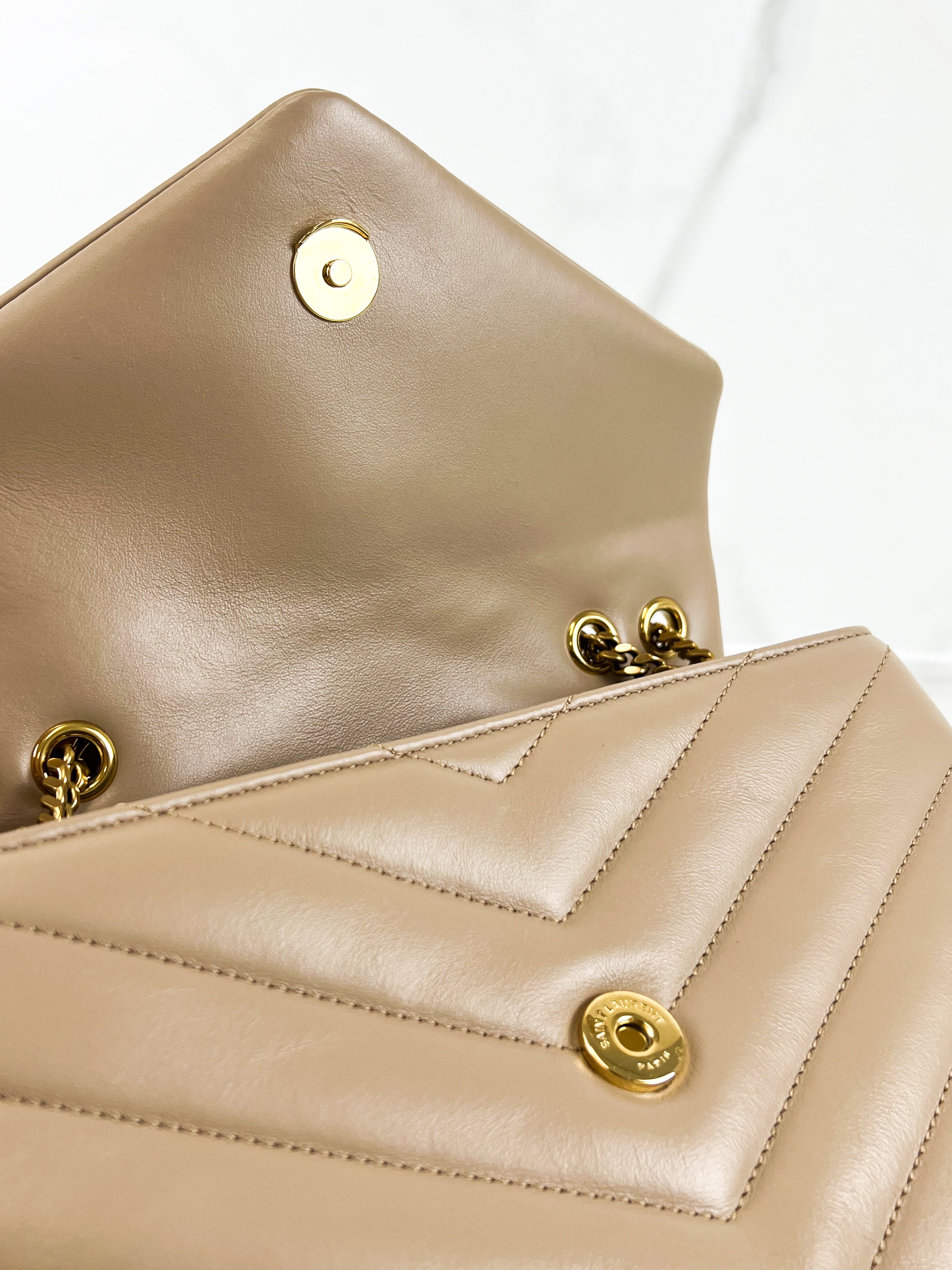 Saint Laurent Loulou Medium Chain Bag in Quilted Leather