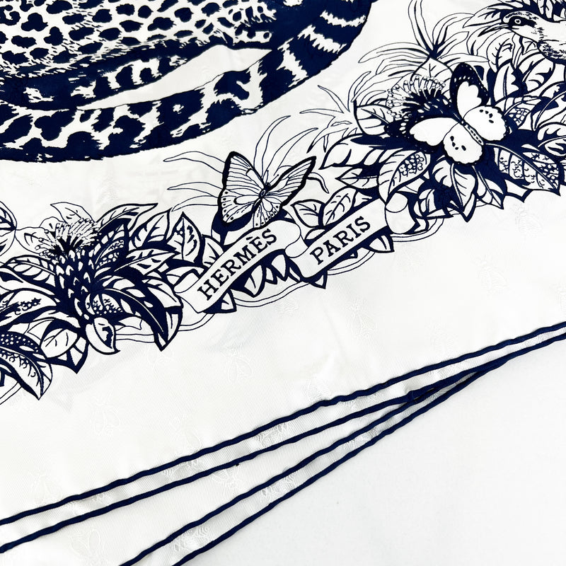 Hermes Jungle Love Tattoo Silk Scarf