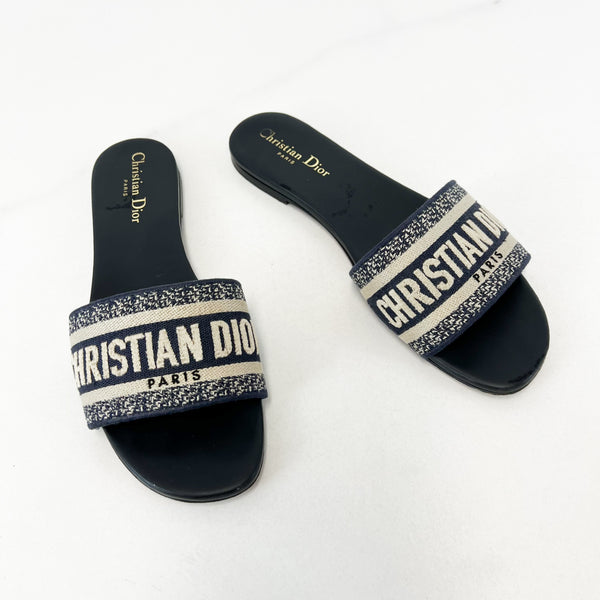 Christian Dior Dway Slides Size 39.5