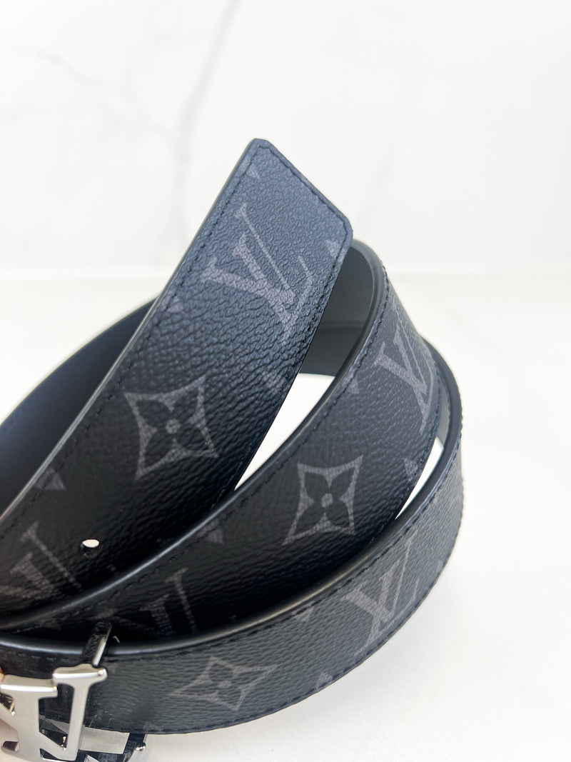 Louis Vuitton Damier Graphite Initials 35mm Belt with SHW