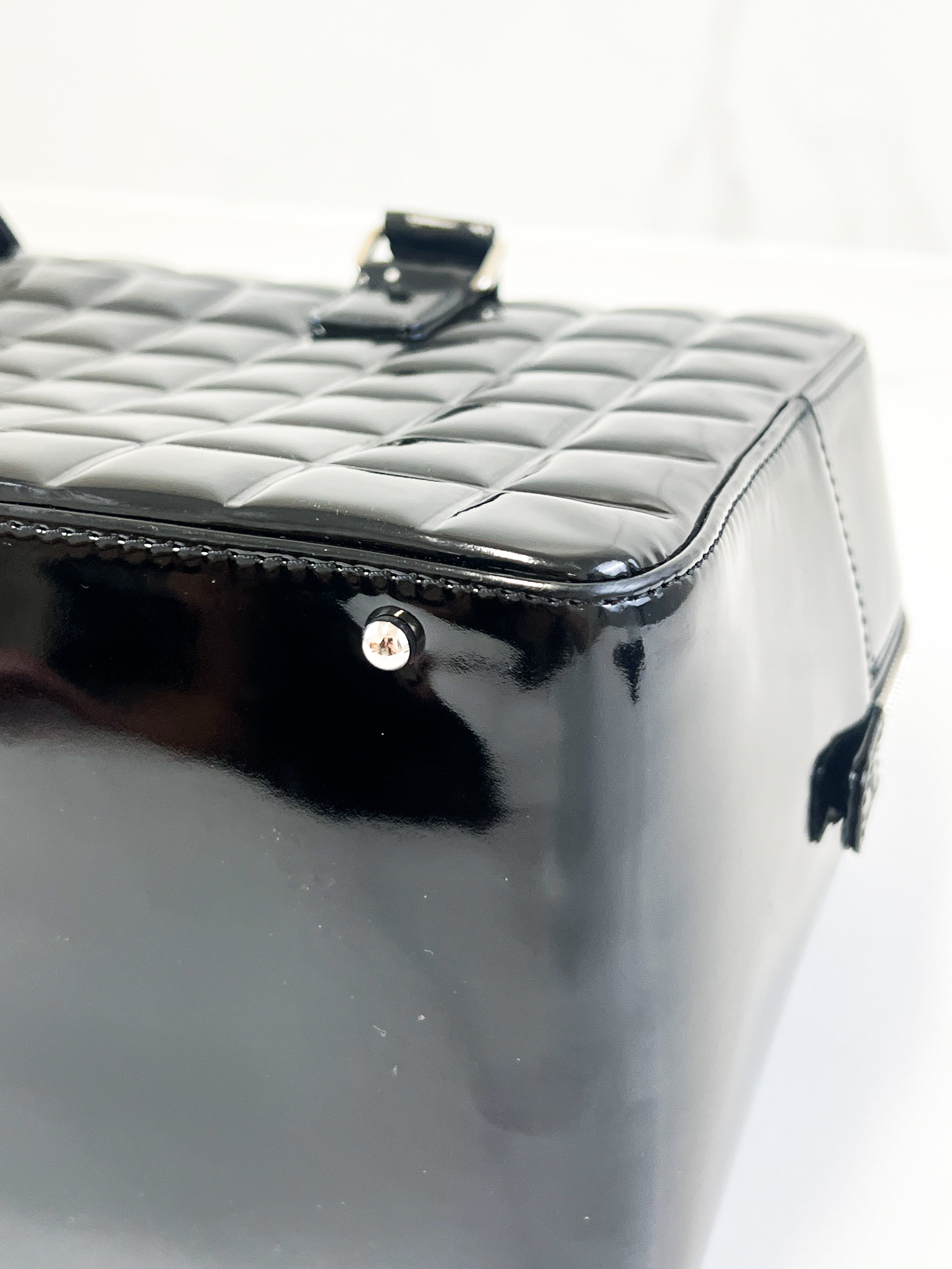 Chanel Black Patent Bowling Bag