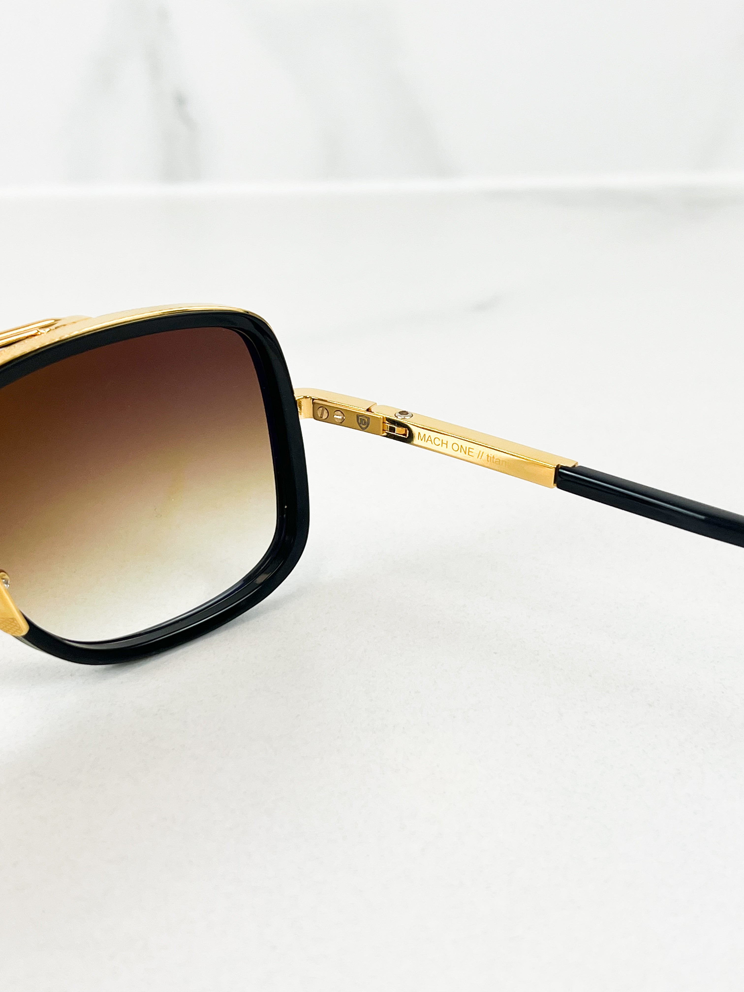Dita Unisex Match-One In Black with Gold Frame