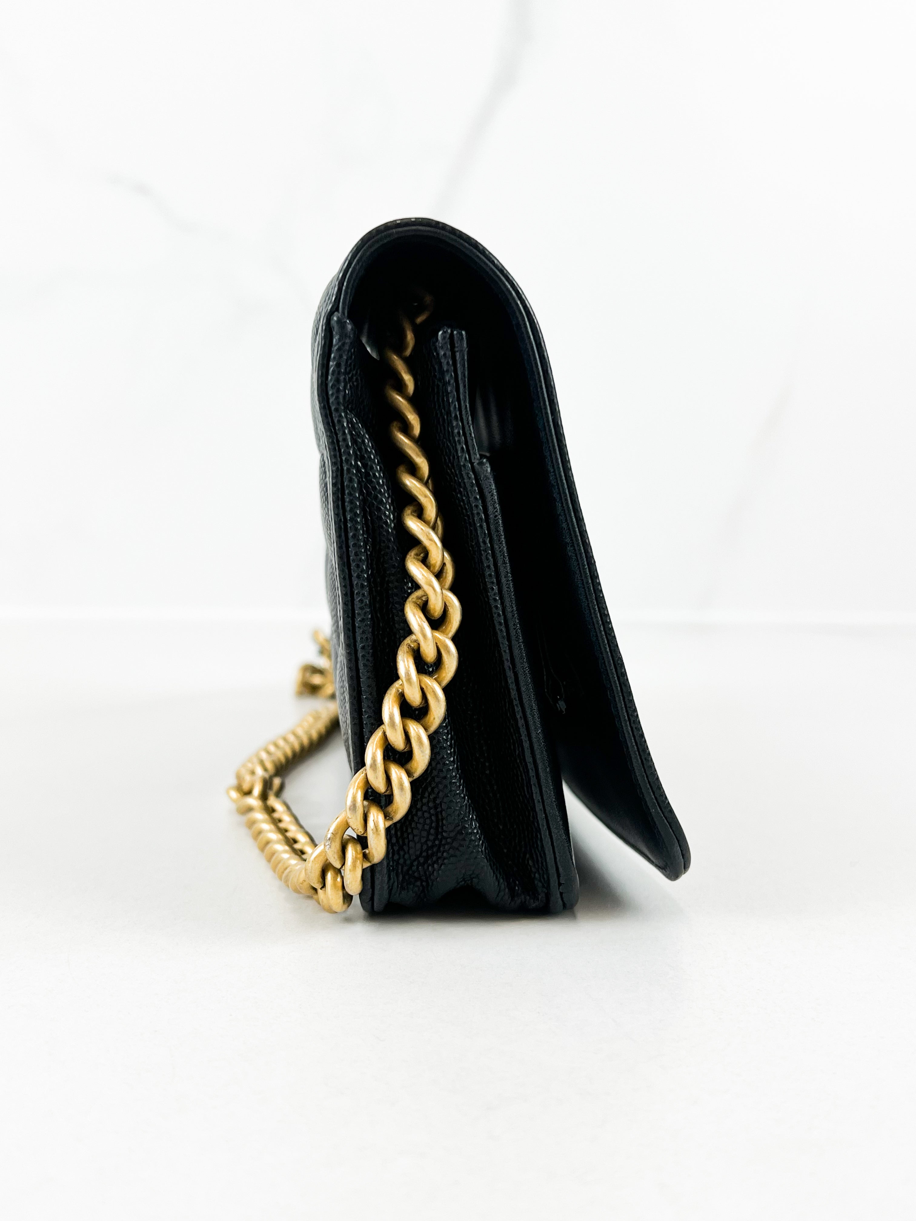 Chanel Boy Wallet on Chain Caviar with GHW