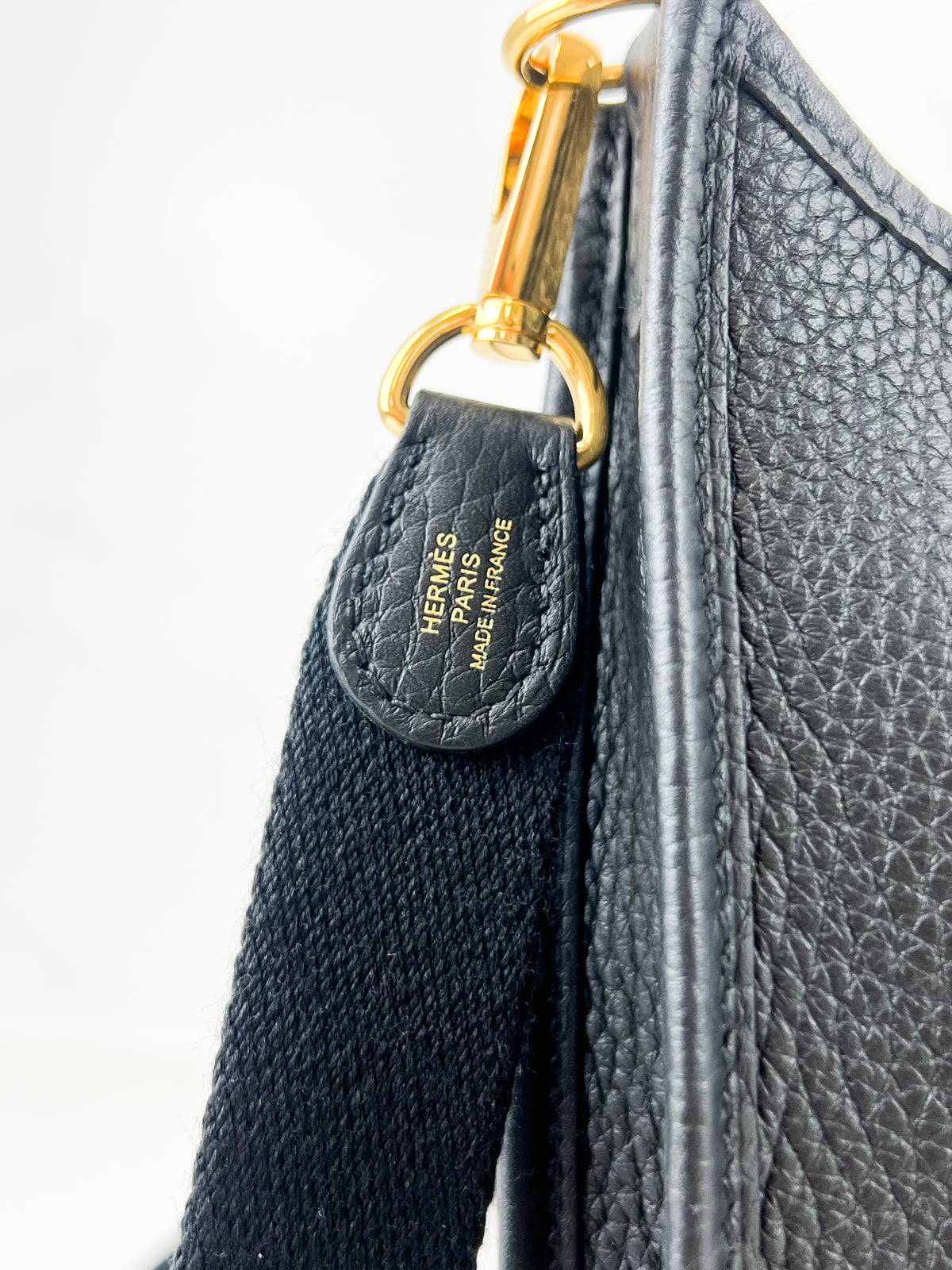 Hermes 16 Mini Evelyne in Black
