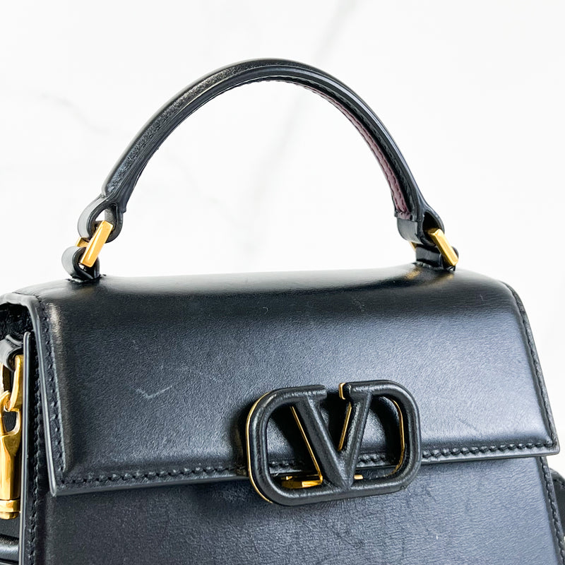 Valentino Garavani Black VSling Small Top Handle Shoulder Bag