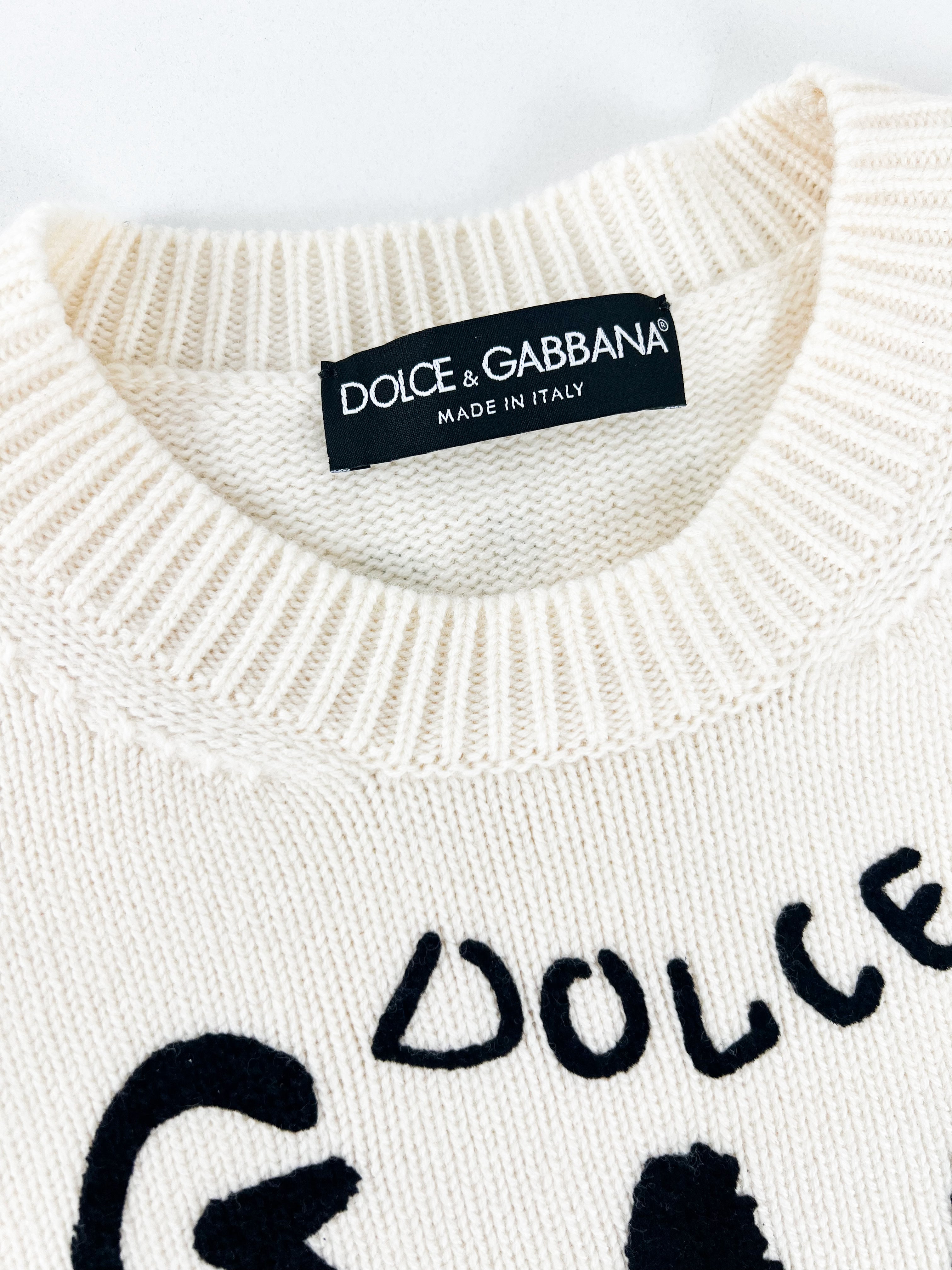Dolce & Gabbana Printed Cropped Jumper Size 42