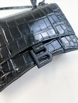 Balenciaga Black on Black Croc XS Hourglass