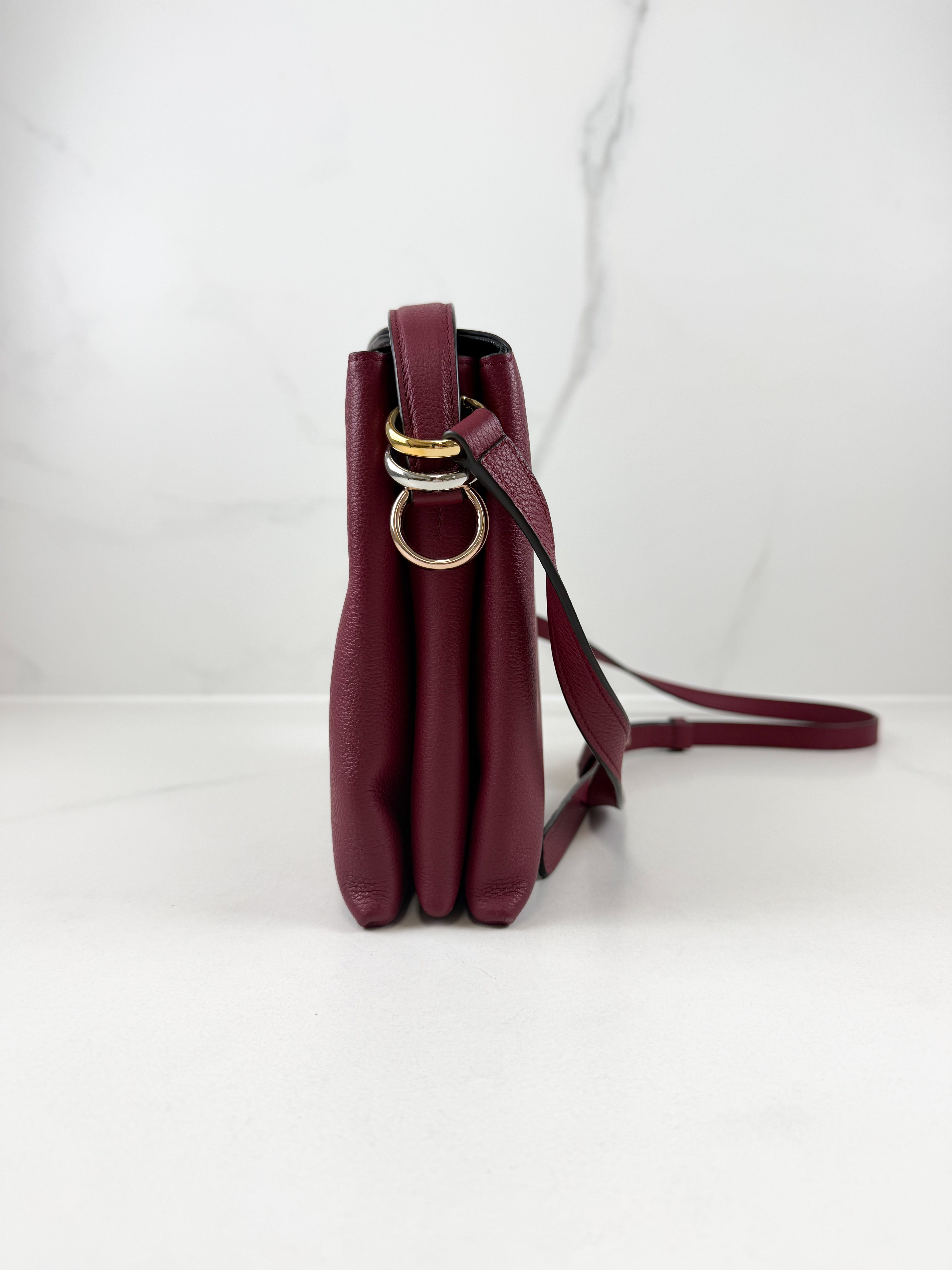 Cartier Trinity Bag in Ruby Red Grained Leather