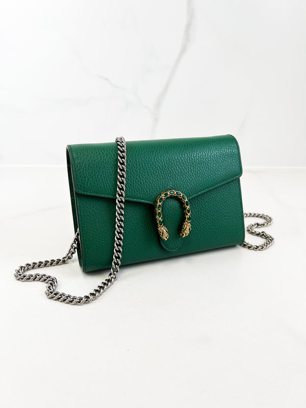 Gucci Green Dionysus Chain Wallet