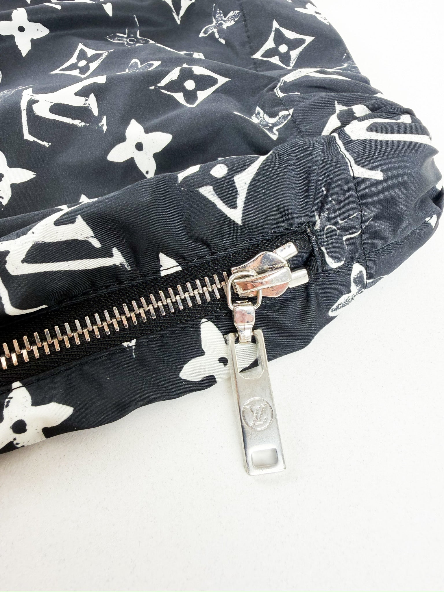 Louis Vuitton Black Stencil-effect Midnight Jogging Shorts Size 34