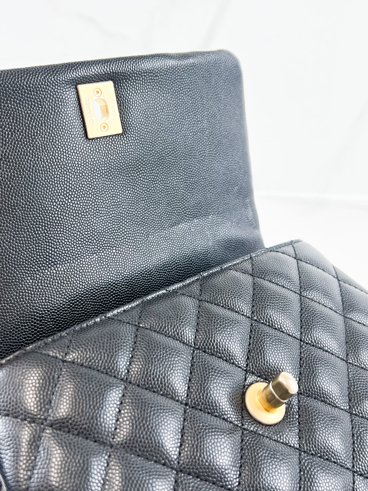 Chanel Small Black Caviar Coco Handle