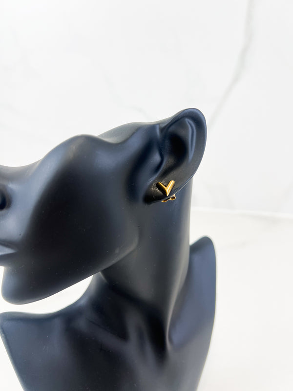 Louis Vuitton Essential V Stud Earrings