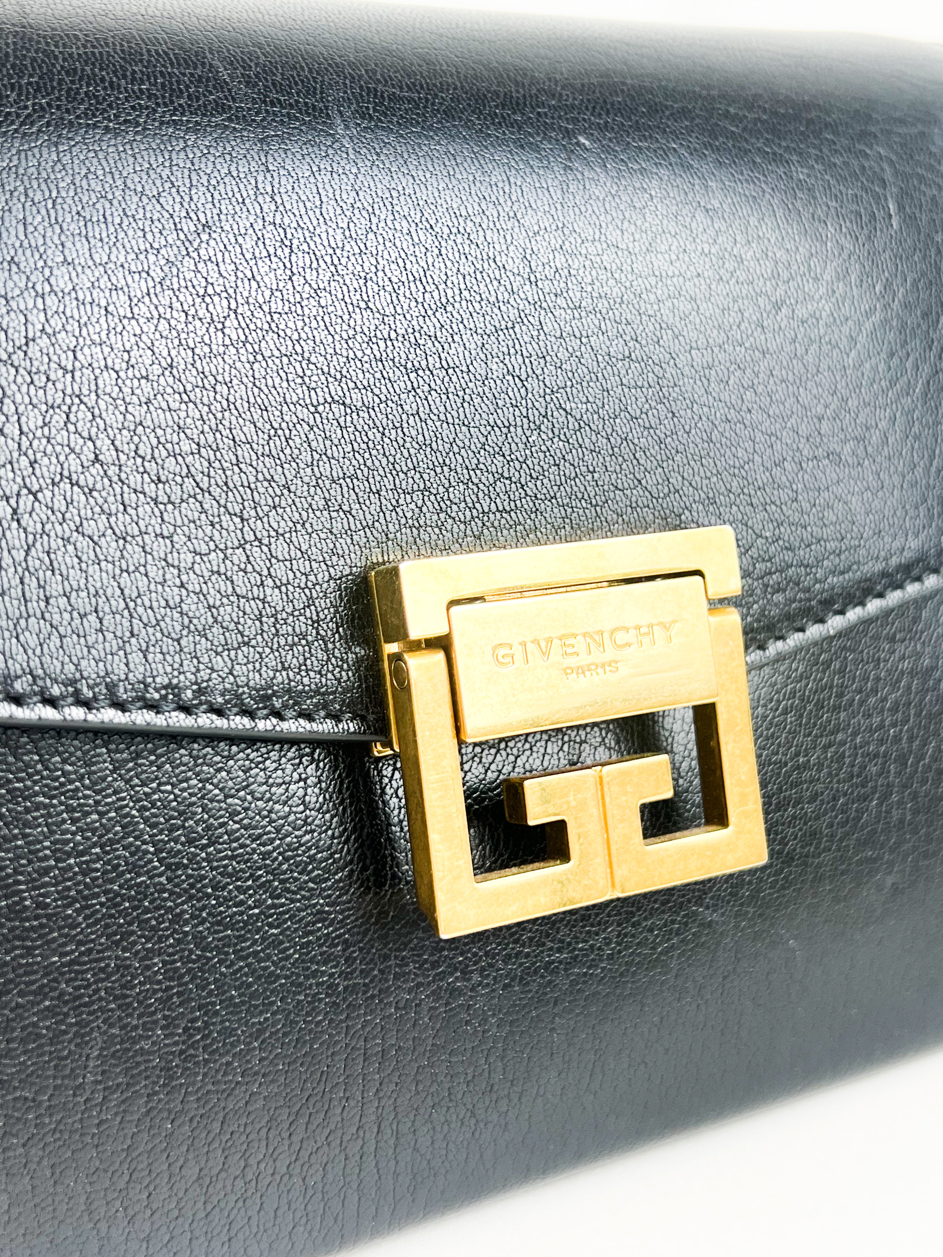 Givenchy Leather/Suede Small Shoulder Bag in Black