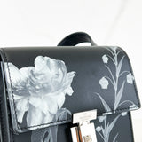 Valentino Garavani Black Flowercity Leather Crossbody