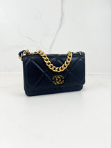 Chanel 19 Navy Wallet on Chain WOC in Lambskin Leather
