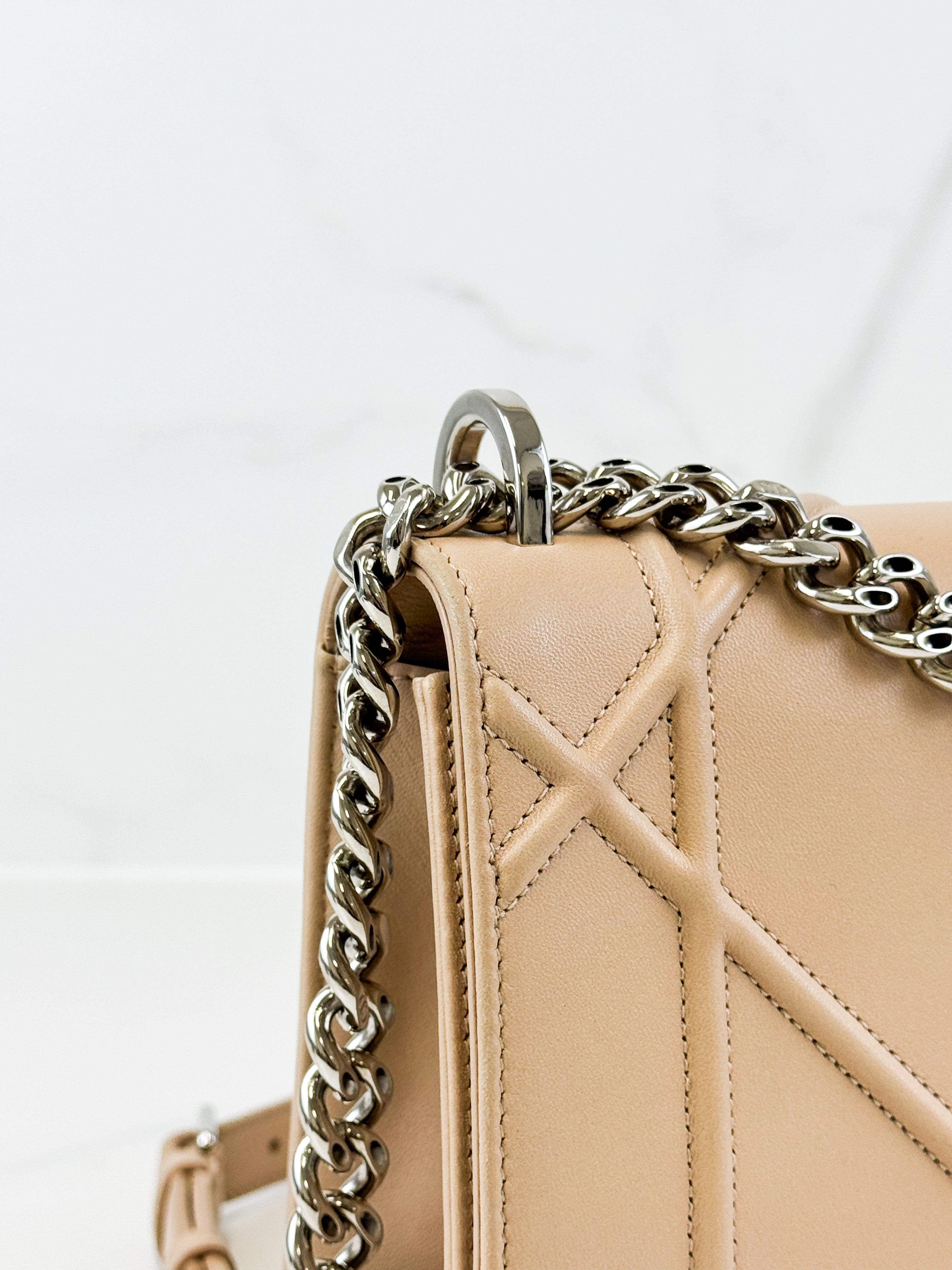 Christian Dior Beige Medium Diorama Shoulder Bag