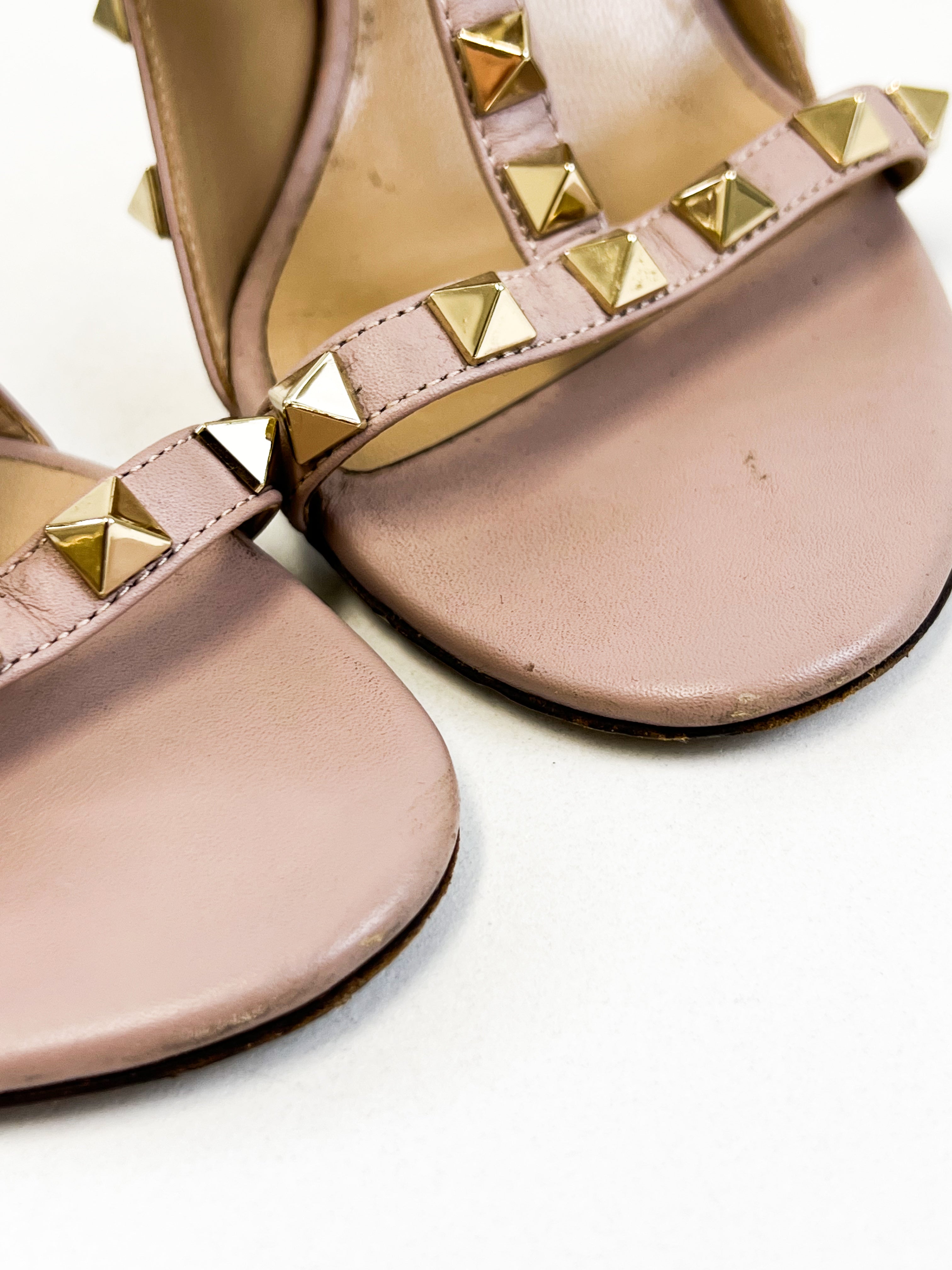 Valentino Rockstud Leather Sandals Size 35.5