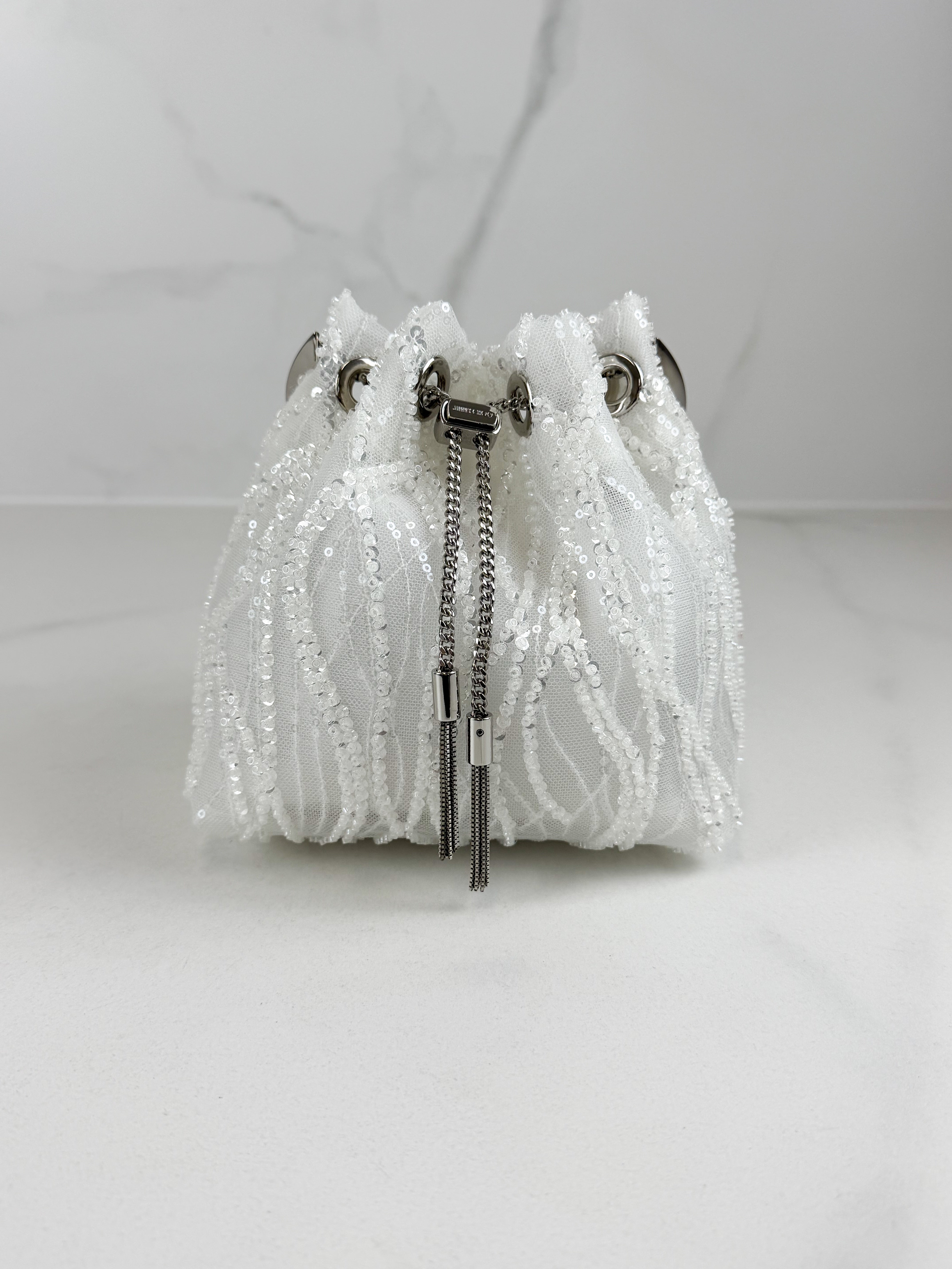 Jimmy Choo Bon Bon Sequinned Top Handle Bag