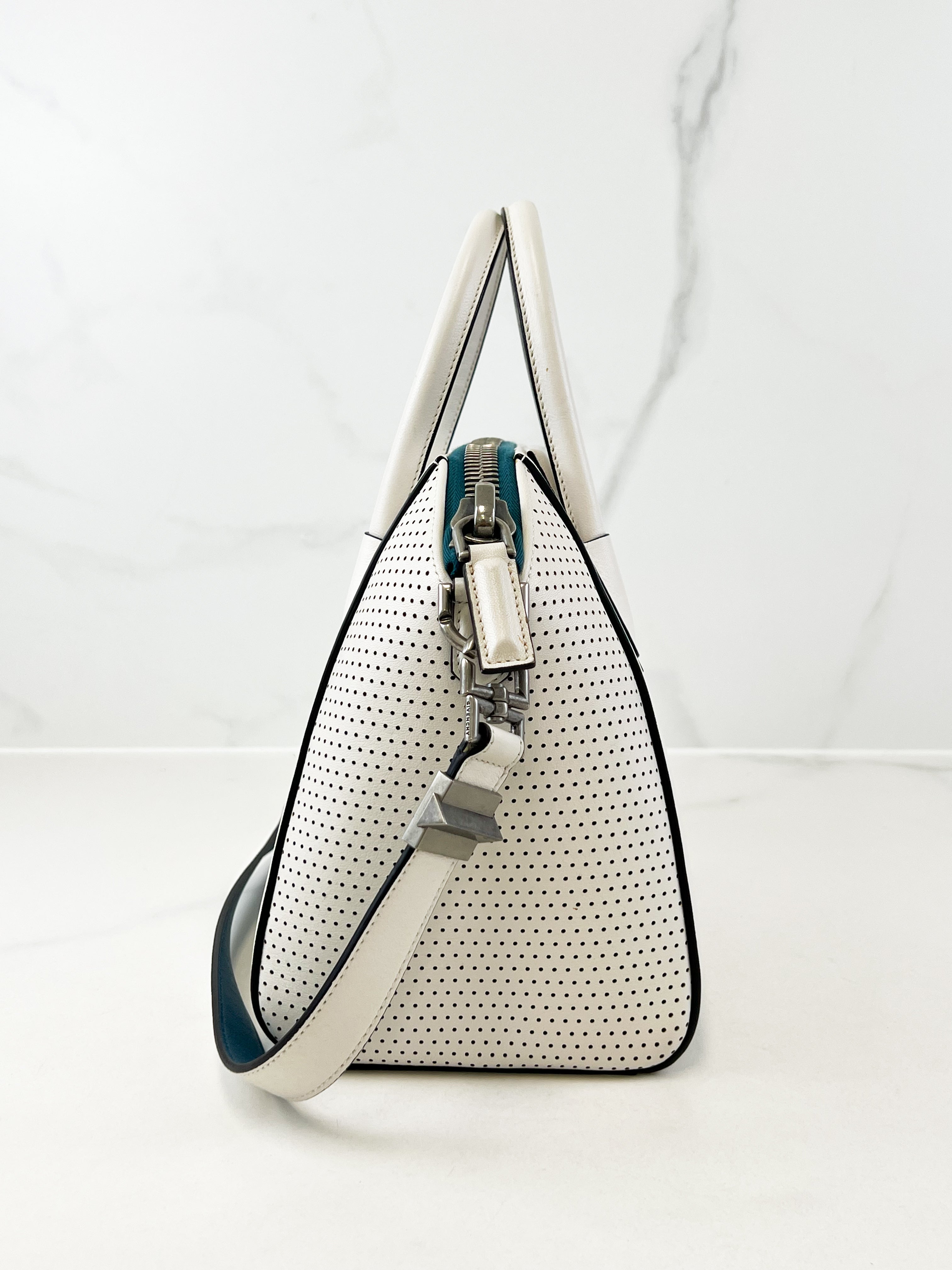 Givenchy Antigona Leather Small White Shoulder Bag