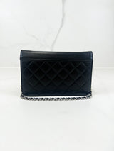 Chanel Black Calfskin CC WOC with SHW