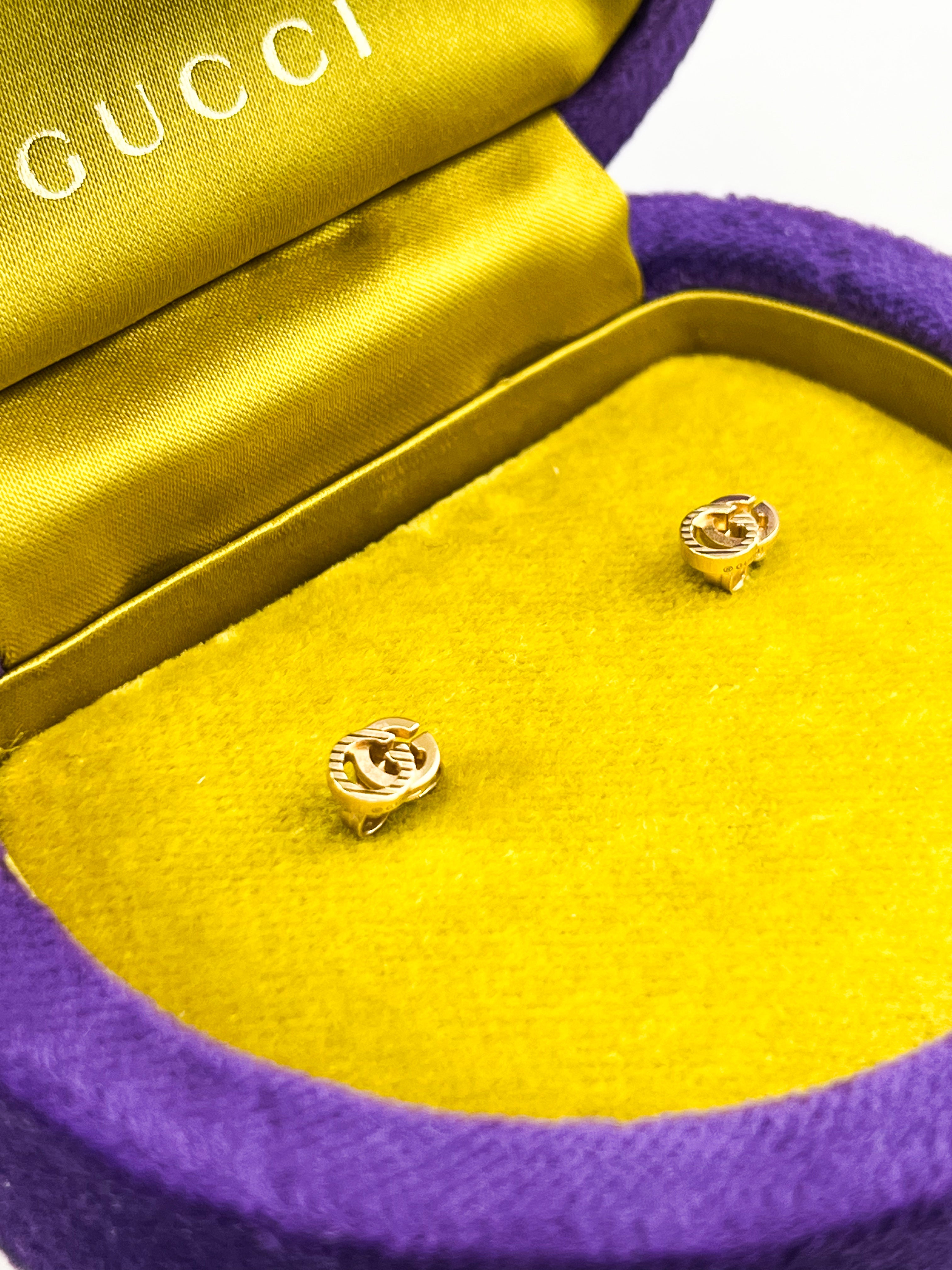 Gucci 18Karat Double G Gold Earrings