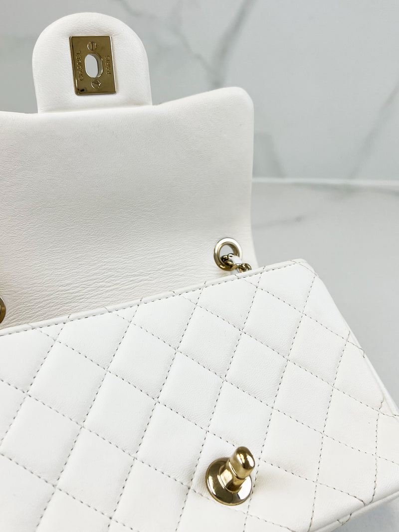 Chanel Mini Square Lambskin Shoulder Bag