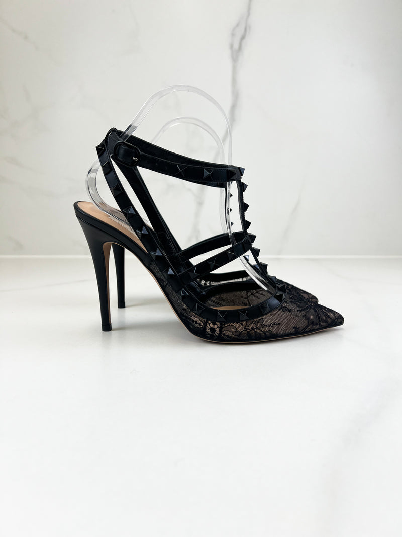 Valentino Lace Rockstud Pumps Size 39