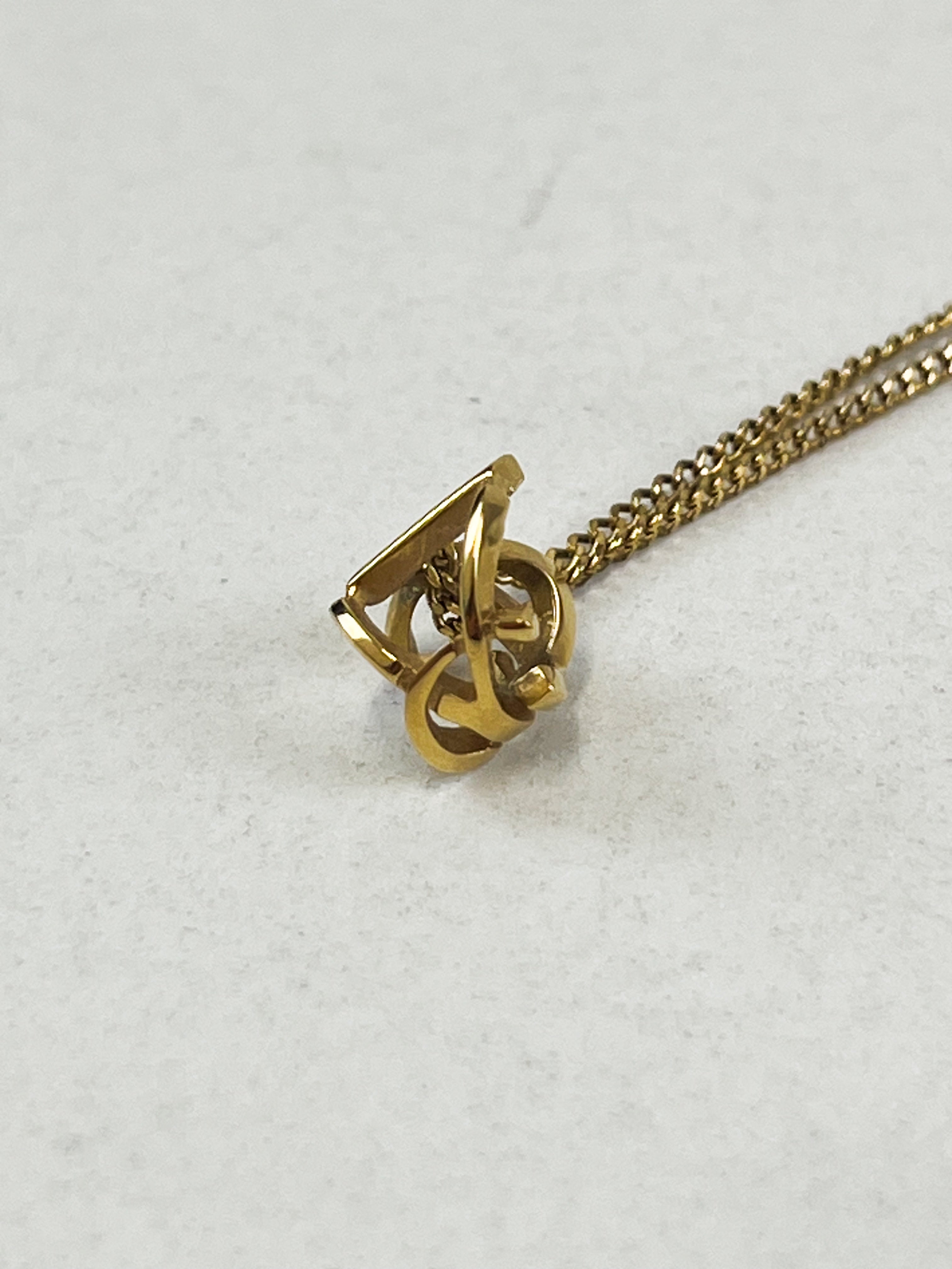 Saint Laurent Cassandre Necklace in Gold