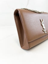 Saint Laurent Taupe Kate Medium Chain Bag with SHW