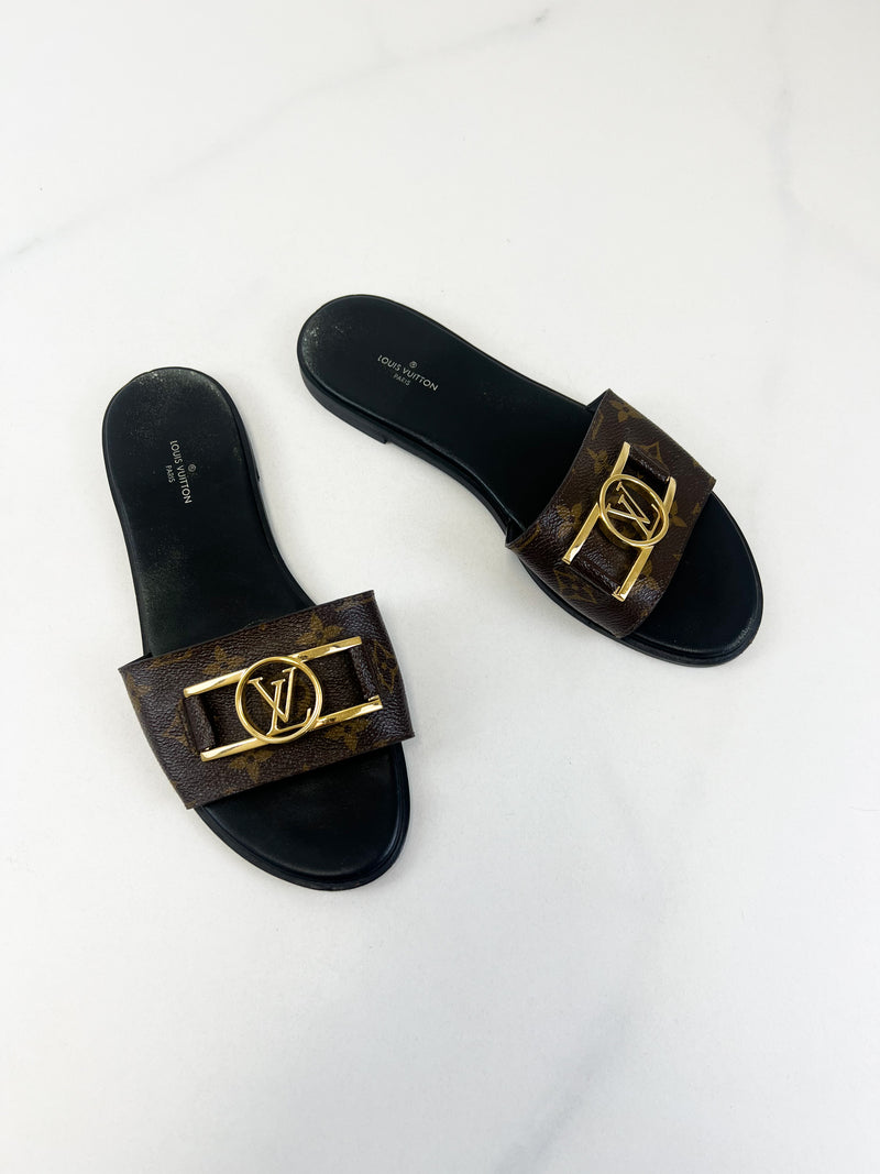 Louis Vuitton Lock It Flat Mule Size 38.5
