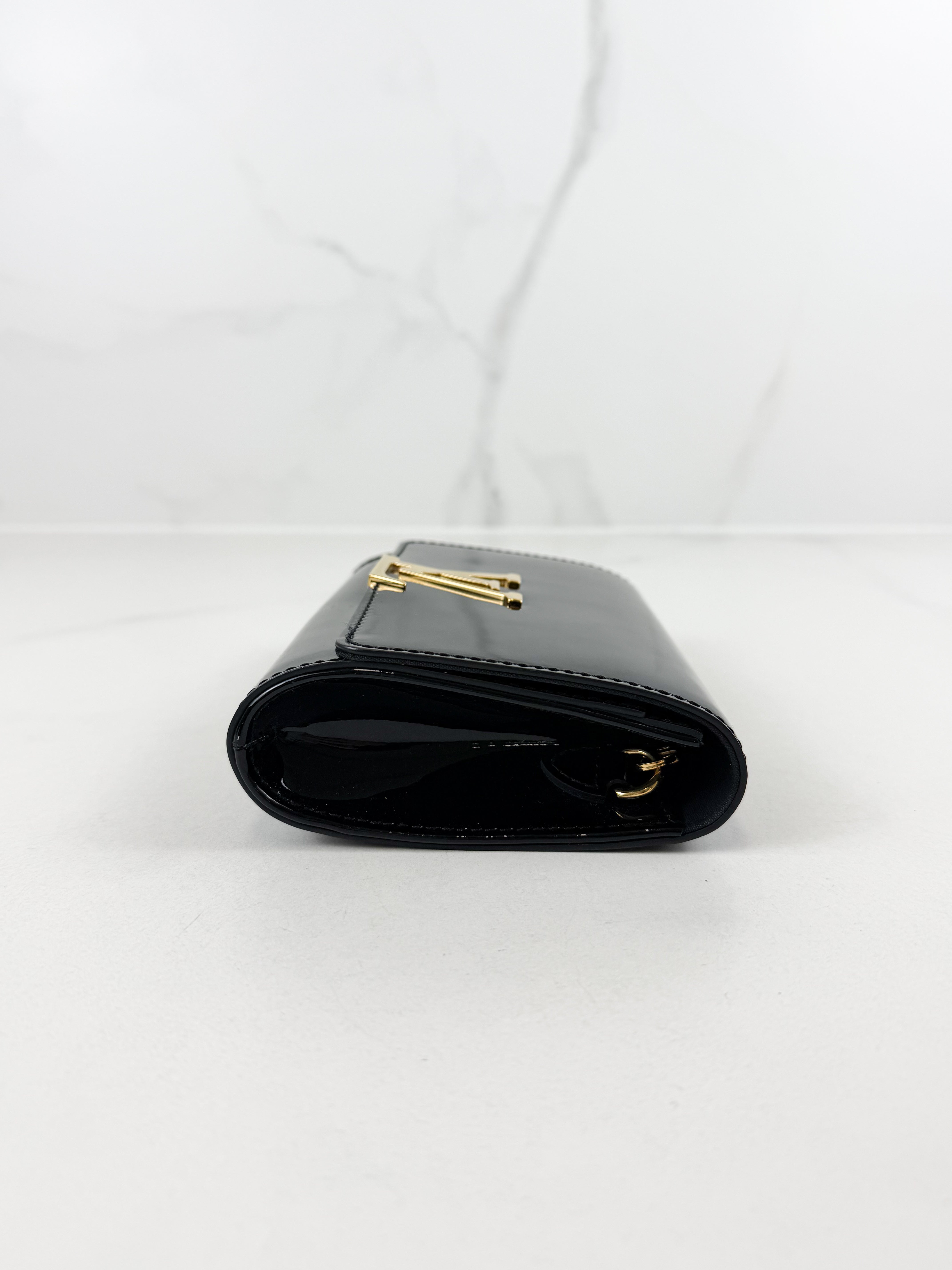 Louis Vuitton Patent Black St Louise Chain Bag