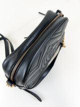 Gucci Black GG Small Marmont Shoulder Bag