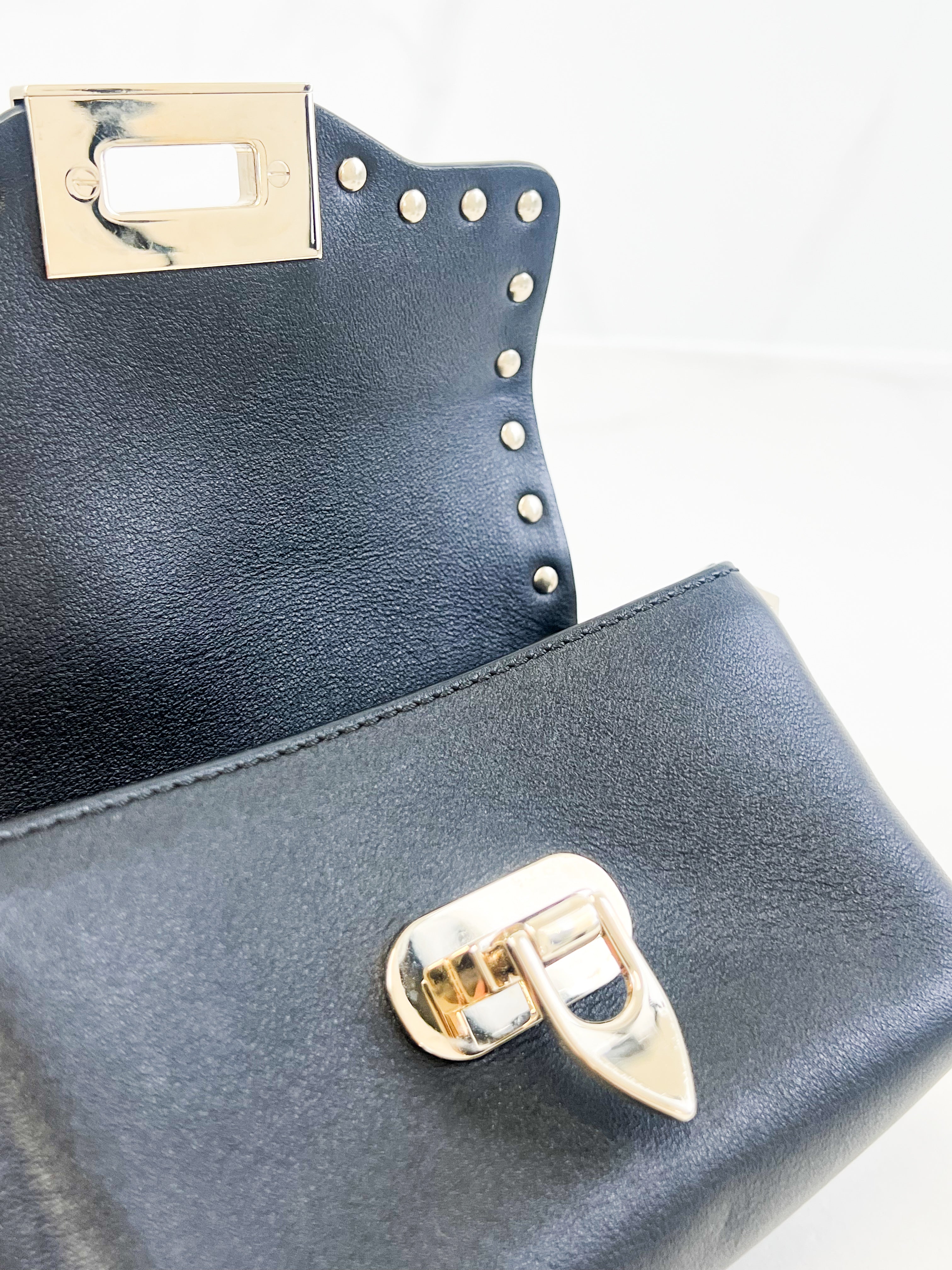 Valentino Garavani Mini Rockstud Cross Body Bag in Black