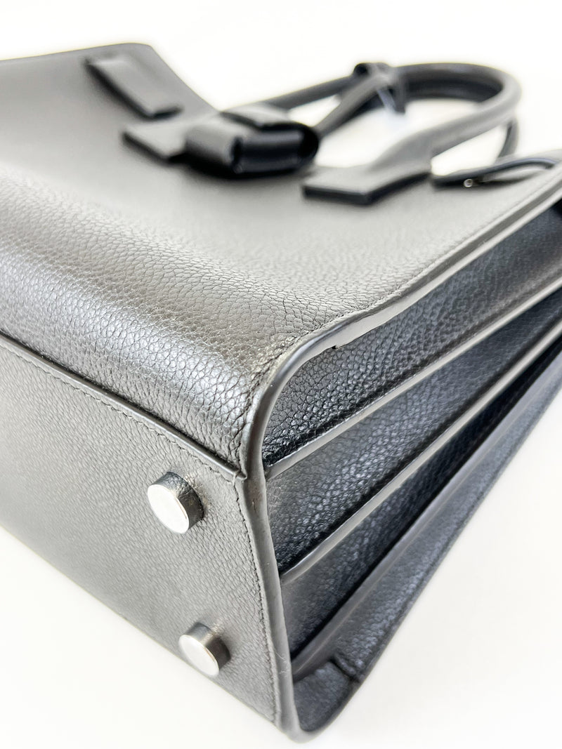 Saint Laurent Baby Sac De Jour in Charcoal Grey