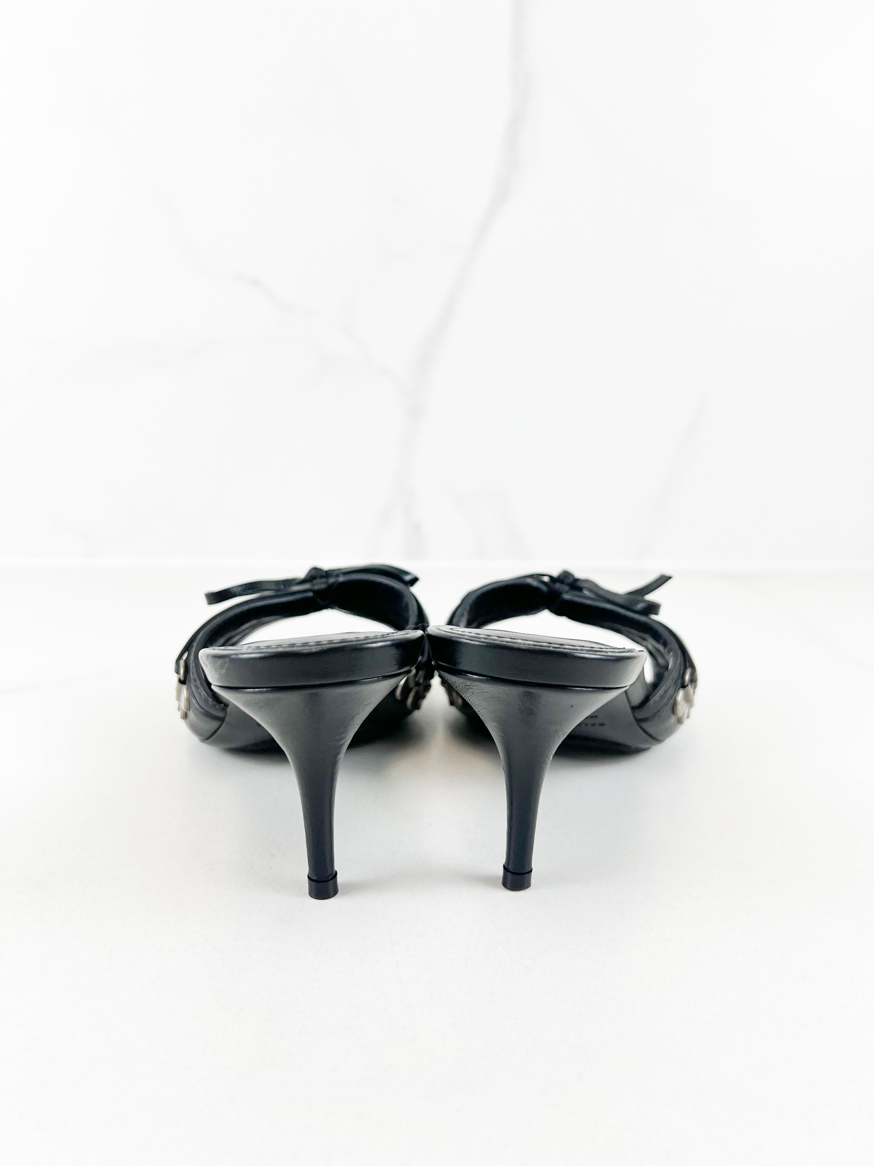 Balenciaga Cagole Leather Stiletto Size 38