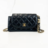 Chanel Mini Calfskin Double Chain Bag