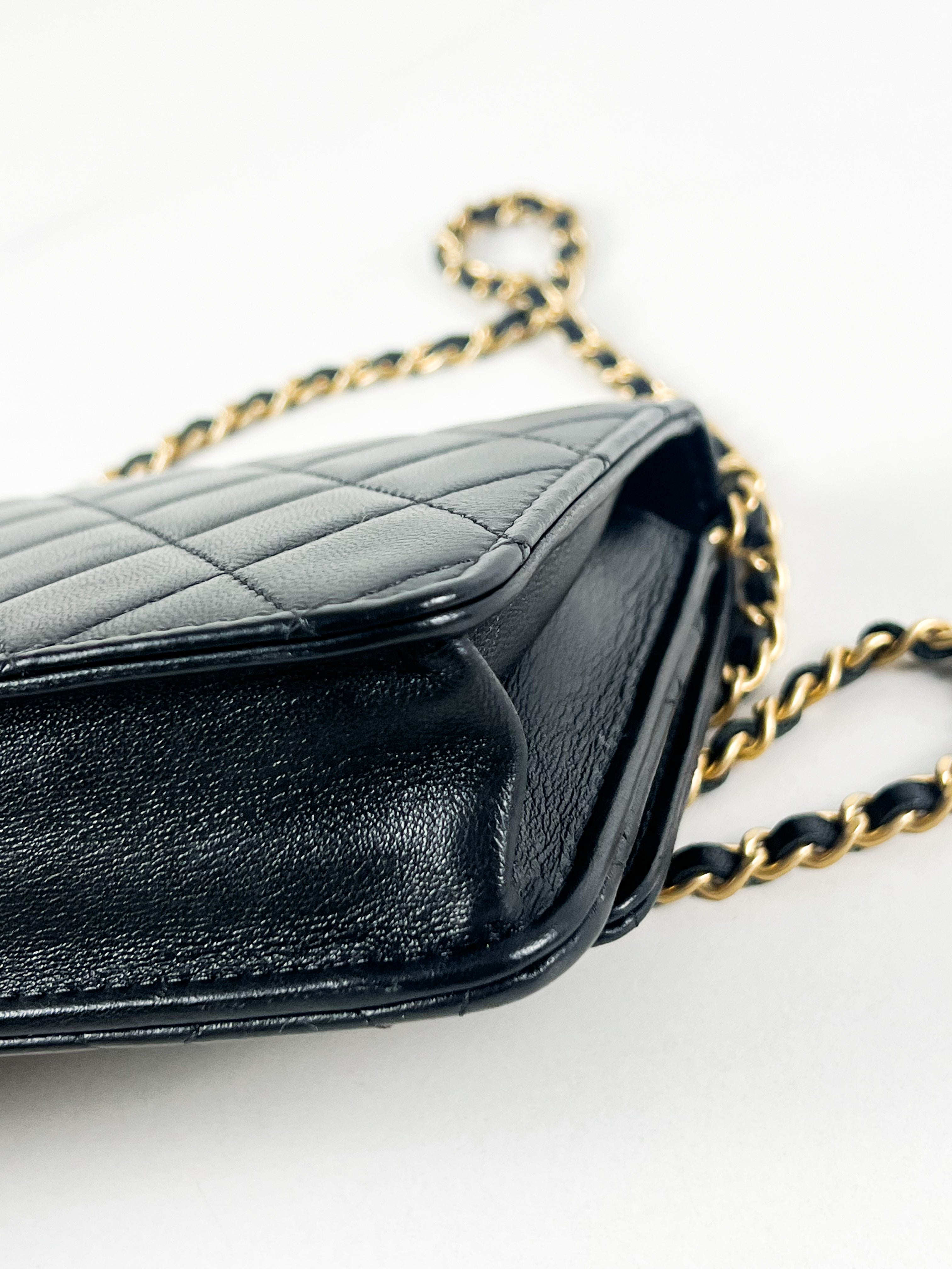 Chanel Black CC WOC with GHW