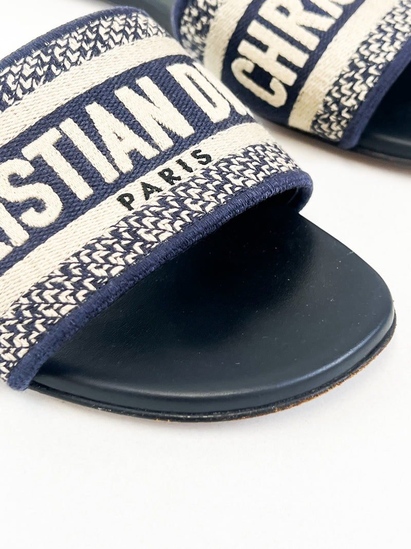 Christian Dior Dway Slides Size 38.5