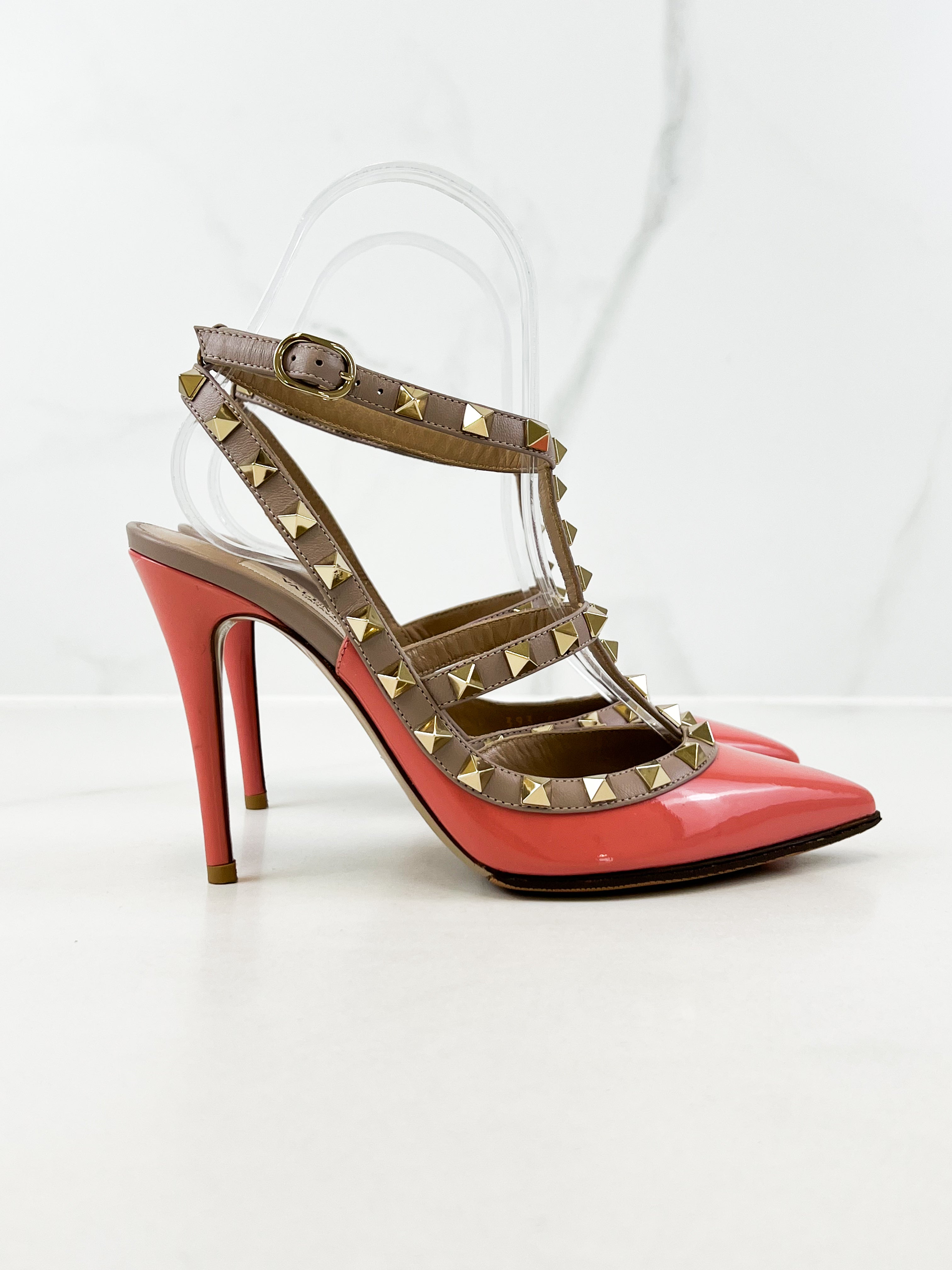 Valentino Caged Pink Rockstud Pumps Size 35.5