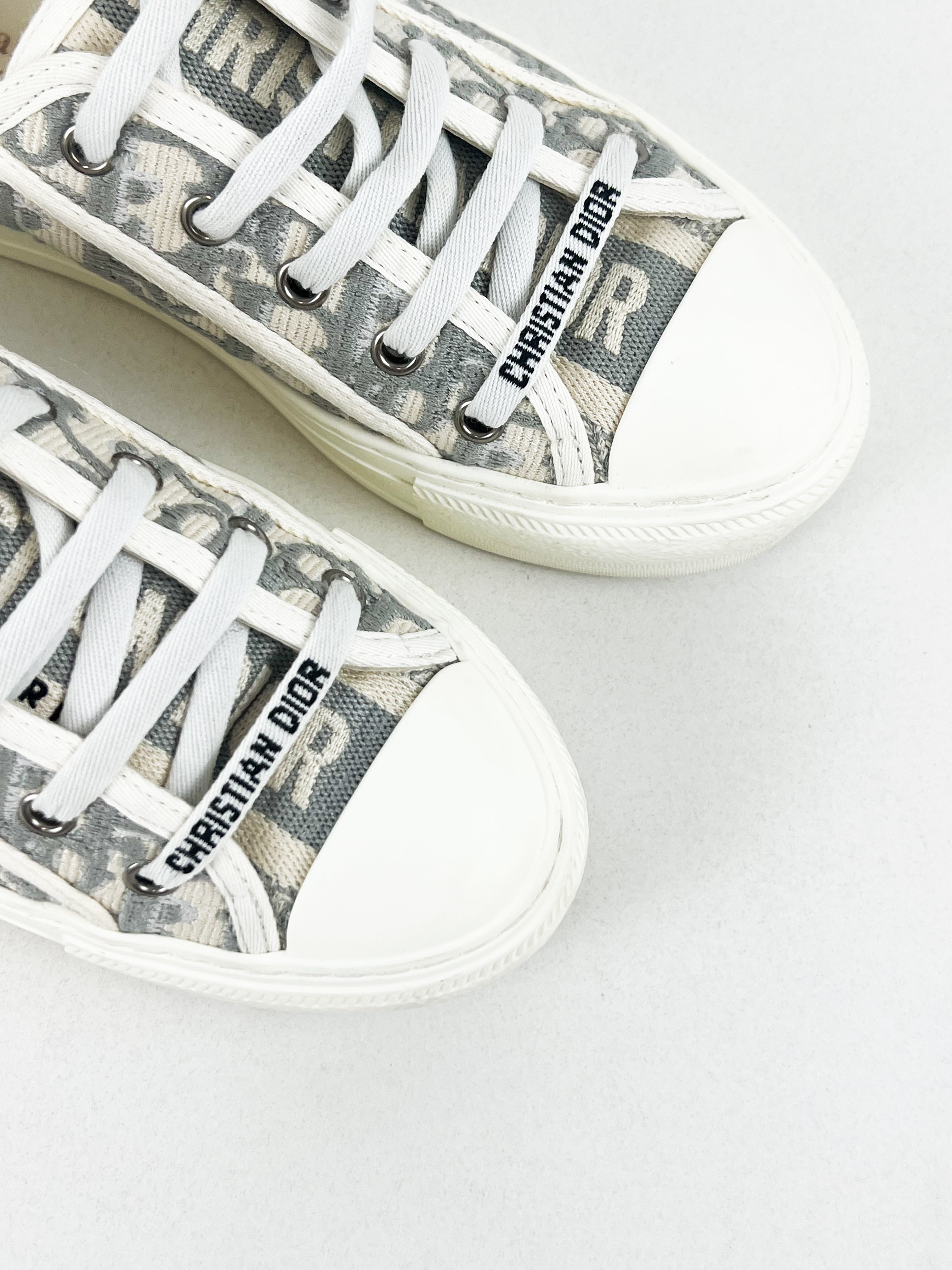 Christian Dior Walk'n'Dior Grey Oblique Sneaker Size 36