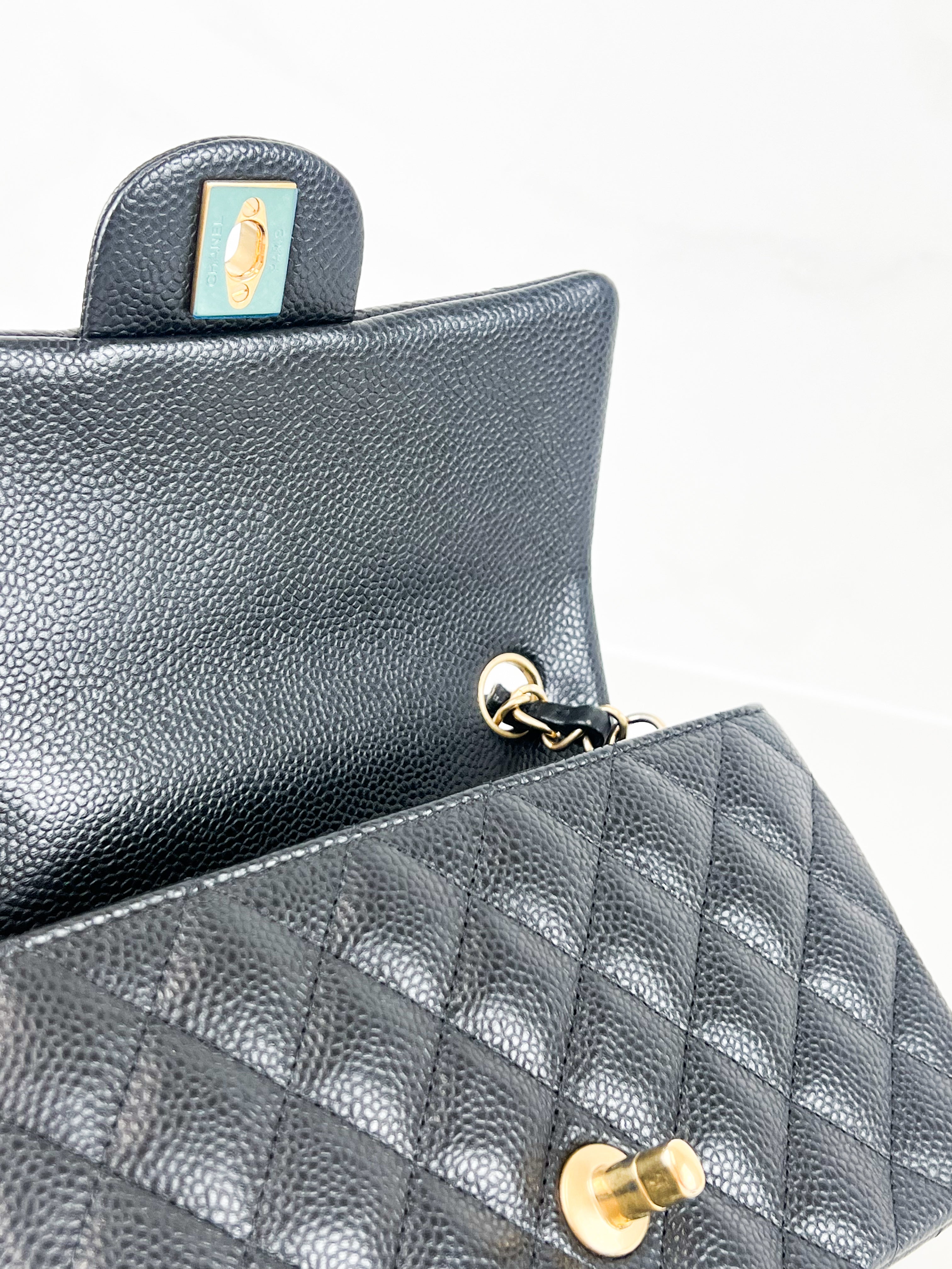 Chanel Rectangular Mini Flap Caviar Shoulder Bag GHW