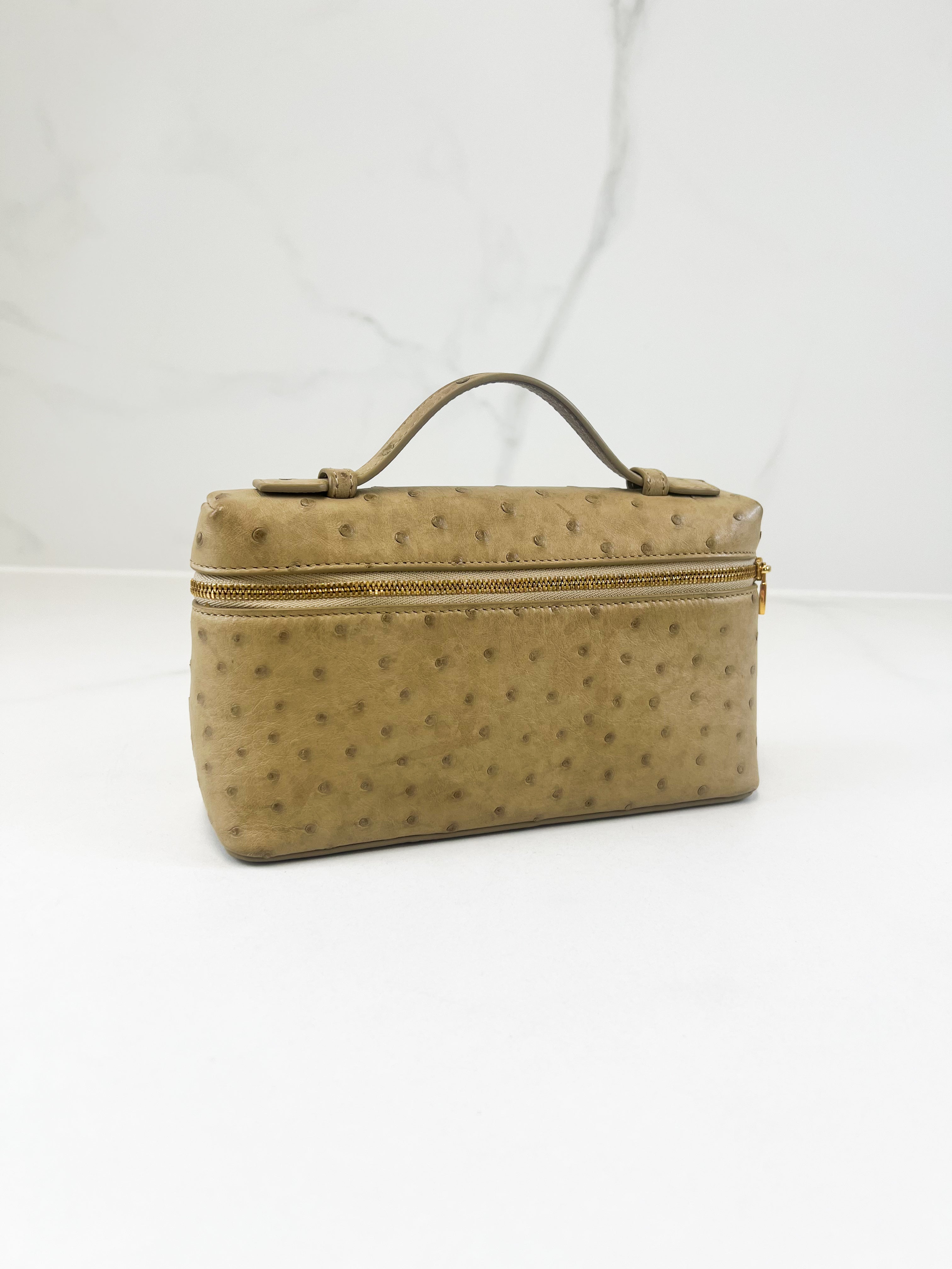 Loro Piana Extra Pocket L19 Ostrich Leather in Orix/Sun Gold
