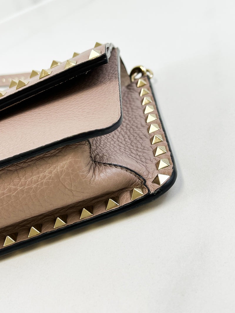 Valentino Garavani Grained Rockstud Shoulder Bag