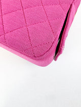 Chanel Matelasse Pink Fabric Chain Shoulder Bag Light GHW