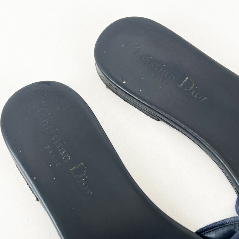 Christian Dior Navy Dway Slides Size 37