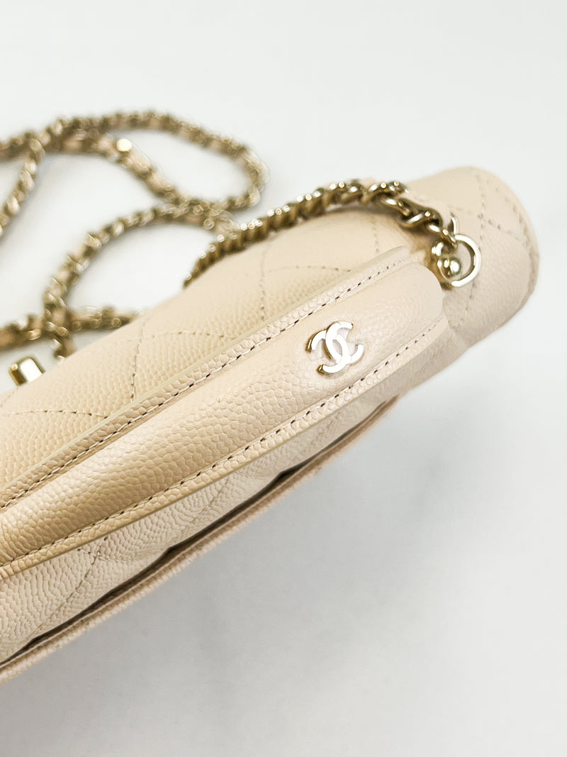 Chanel Beige Wallet On Chain