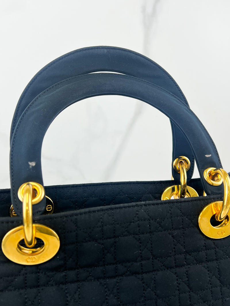 Christian Dior Black Lady Dior GHW