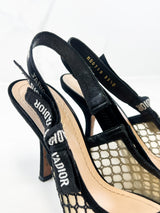 Christian Dior Black Slingback Pumps Size 35.5